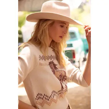 HORSE PATTERN SWEATER